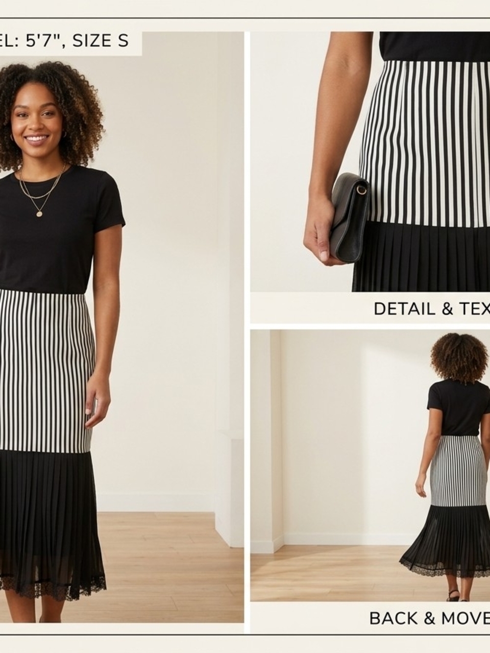 Jean Paul Gaultier Femme Black & White Striped Piece